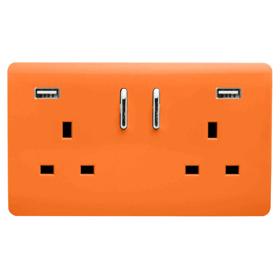 Orange Wiring Accessories Trendi Decorative Screwless